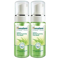 Himalaya Herbals Neem Face Wash Foam with Turmeric Extract. Soap free, SLS, Paraben Free Hypoallergenic Herbal Based Face Wash Foam. DERMATOLOGICALLY TESTED 150 ml (2 PACK)