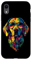 Labrador Retriever Dog with Sunglasses I Love Labrador Dogs Case for iPhone XR