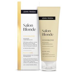 John Frieda Salon Blonde - Blond miel - Finition des couleurs - Maintient le ton blond chaud doré jusqu'à la prochaine visite du coiffeur - Contenu : 120 ml - Formule sans ammoniaque ni peroxyde