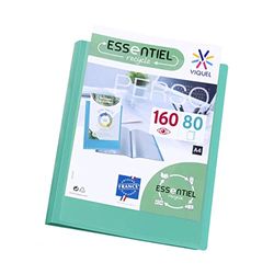 Viquel - Porta vista 160 viste A4 - Rilegatura personalizzabile - Tasche lisce e trasparenti - Riciclaggio essenziale - Verde