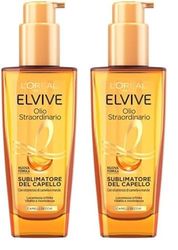 Elvive Olio Straordinario - Olio Sublimatore per Capelli Secchi, 100ml (Confezione da 2)