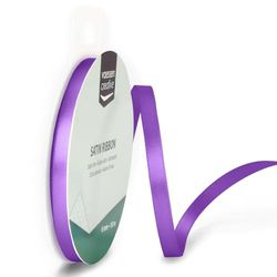 Vaessen Creative Fita de cetim, 6 mm x 10 m, brilho elegante para criar cartões, álbuns de recortes, embrulhar presentes e outros projetos criativos, roxo