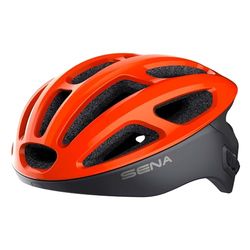 Sena R1 Casque de Vélo Connecté (Electric Tangerine, S)