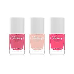 Wakeup Cosmetics - Kit Pink Passion - Contiene 3 Smalti a Lunga Durata dal Finish Brillante (Aria, Luz, Flamengo)