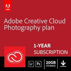 Creative Cloud Photography plan | Standard 20GB inglés | 1 Año | PC/Mac | Código de activación enviado por email