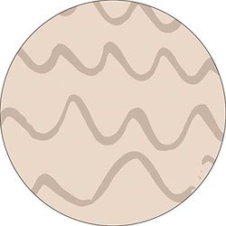 Bonateks, Tappetino per mouse rotondo con stampa digitale, base antiscivolo, per ufficio e casa, diametro: 22 cm