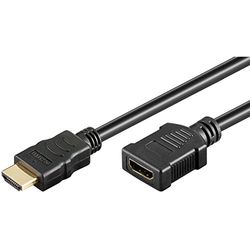 Goobay 34282 Câble de rallonge High Speed HDMI™ avec Ethernet Doré - Connecteur standard HDMI™ (type A) > Prise femelle standard HDMI™ (type A)