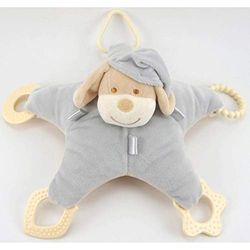 Duffi baby pluche dier "Perrito" en bijtring 100% polyester kleur zilver Master Baby Home, S.L. 0768-11