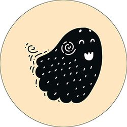 Bonateks, Round Digital Printed Mouse Pad, Non-Slip Base, for Office and Home, Diameter:22cm