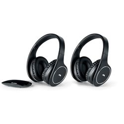 Meliconi HP Easy Digital Bundle, 2 draadloze stereo tv-headsets, 100% digitaal, met analoog/digitale audio-ingang en dimensionale zenderbasis zwart