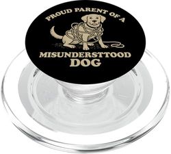 Orgulloso padre de un perro incomprendido PopSockets PopGrip para MagSafe