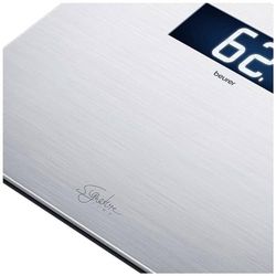 Beurer, GS 405 Signature Line, Balance en Acier Inoxydable, balance en Verre, avec Revêtement Anti-Traces de Doigts, Ecran XXL Eclairé, pour une Lisibilité Facile, Capacité de Charge 200 kg