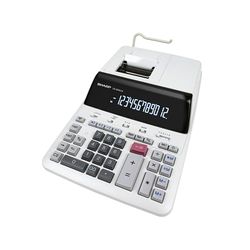 Sharp CS-2635LW Calculatrice de Bureau Professionnelle, Affichage 12 Chiffres, Impression Bicolore, 4,3 Lignes par Seconde