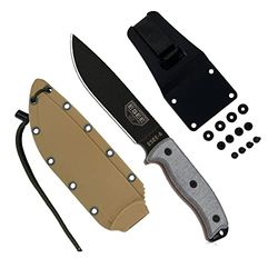 ESEE RC6P Cuchillo a Lama Fissa,Unisex - Adulto, Negro, un tamaño