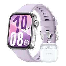 HUAWEI WATCH FIT 4 Smartwatch, + Freebuds SE2 Bianco, 100 Modalità di Allenamento, Ultra-sottile, Fitness Tracker, iOS & Android, Cassa in Alluminio, fino a 10 Giorni, AMOLED, GPS, 30 mesi di Garanzia