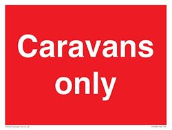 Caravans alleen bord - 200x150mm - A5L