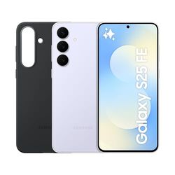 Samsung Galaxy S25 FE con Silicone Cover Black, Smartphone AI con 3 anni di Garanzia del produttore, RAM 8GB, 256GB, Icyblue