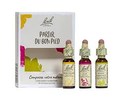 Kit de 3 Fleurs de Bach Original, Coffret, Complément alimentaire, Partir du Bon Pied, Pour plus d'entrain, de sérénité, d'assurance, idéal pour les reprises, travail, Vegan, 3 flacons de 10 ml