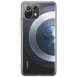 ERT GROUP etui na telefon Xiaomi 11 LITE 4G/5G, case oryginalny i oficjalnie licencjonowany przez Marvel, wzór Kapitan Ameryka 006, plecki z TPU częściowo przeźroczyste