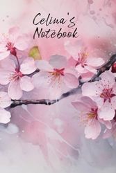 Celina’s Notebook: Personalized Diary Journal for Celina, Stylish Watercolor Apple Celina Diary, 6"x 9" 160 Lined Pages