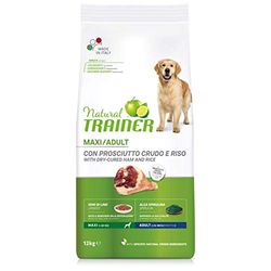 Trainer Natural Adult Maxi - Comida Seca para Perros con jamón Crudo y arroz, 12 kg
