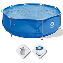 Q Afneembaar zwembad met ronde filterpatroon, Ø 300 x 76 cm, filtering: 1200 l/h