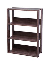 Iris Ohyama, Bibliothèque, Meuble de Rangement à 3 Niveaux, Étagères Ajustables Tous Les 14 cm, Stable, Industriel, Montage Facile, Salon, Entrée, Chambre, Bureau - Open Wood Rack OWR-600- Marron