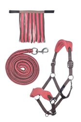 HKM Ensemble Licol à Franges-1073340390651 Moka/Laiteux One Size