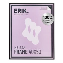 Grupo Erik: Cornice 40 x 50 cm Nera - Cornice Alluminio 40x50, Cornice da parete leggera, Cornice per puzzle, per quadri o foto - Packaging protetto durante il trasporto