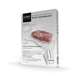 CASO professional foil bag 16x23 cm / 50 bags, for all beams vacuumer, BPA-, very strong & tearproof approx. 150µm, boil-proof, Sous Vide suitable, reusable, suitable for foil welding machines