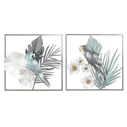 DECORACION PARED METAL 50X7,6X50 LORO 2 SURT.