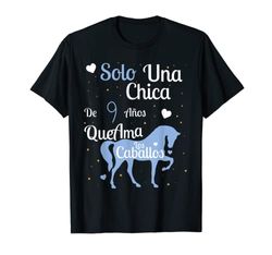 Niña 9 años regalo original caballo regalo Caballeros niña Camiseta