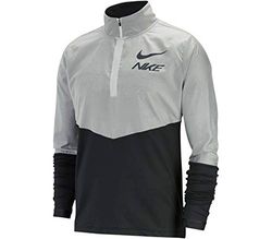 Nike M NK ELMNT Top HZ Hybrid GX T-Shirt à Manches Longues Homme Black/White/Reflective Silv FR : XL (Taille Fabricant : XL)