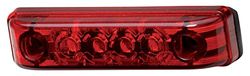 HELLA VALUEFIT 2TM 357 010-111 Luz traseira - LED - 24 V - montagem exterior - Cor da tulipa: vermelho - Cabo: 150 mm - Conector: Conector fêmea plano - esquerda/direita - Qant. : 1