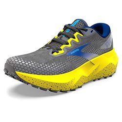 BROOKS Caldera 6, Sneaker Uomo, Gunmetal/Surf The Web/Sulphur, 42 EU