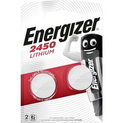 Energizer - Pacote de 2 pilhas de botão de lítio CR2450, sem adição de mercúrio e potência para dispositivos pequenos, como dispositivos médicos, balas, elementos vestiáveis