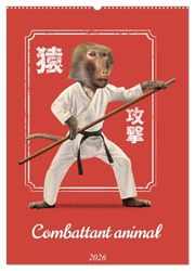 Combattant animal (calendario murale 2026 DIN A2 verticale), Calvendo calendrier mensuel