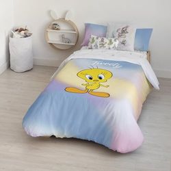 BELUM | Looney Tunes Duvet Cover | Sweet Tweety Model Duvet Cover with Buttons | Duvet Cover 100% Cotton | Quality Duvet Cover | Duvet Cover (105 cm Bed (180 x 240 cm))
