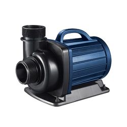 AquaForte Bomba de estanque DM 10000 de bajo voltaje 12 voltios 85 vatios, caudal 10m3 p/h, altura de impulsión 5 m, protección automática contra funcionamiento en seco, longitud del cable 10 m