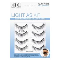 Ardell Light As Air 521 Lot de 4 paires de faux cils naturels légers et confortables