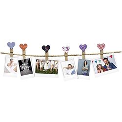 Fujifilm instax 70100127833 Pince en Forme de cœur, Lot de 10 pièces, Multicolore