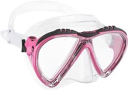 Cressi Lince Low Volume Tauchmaske Made In Italy Óculos de mergulho, mulher, transparente/rosa, tamanho único