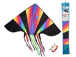 Teorema Giocattoli-Teorema – Cometa de Arco Iris con asa, fácil de Montar, Medidas 145 x 73 cm SRL 52522