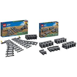 LEGO 60238 City Zwrotnice, Zestaw Kolejowy dla Dzieci & LEGO 60205 City Tory, Zestaw Kolejowy dla Dzieci