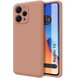 Tumundosmarphone Silikon Ultra Mjukt flytande fodral för Xiaomi Redmi 12 Rosa