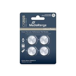 MediaRange MRBAT131 Household Battery Single-Use Battery CR2025 Lítio 3 V - pilhas (Bateria de uso único, CR2025, lítio, botão/moeda, 3 V, 4 peças(s))
