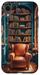 Libro Amante Librero Lectura Hojas Otoño Teléfon Carcasa para iPhone XR