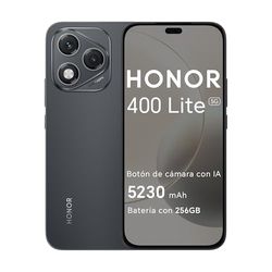 HONOR 400 Lite 5G - Smartphone de 8GB+256GB, Dual SIM NFC, 108MP con Botón con IA, 6.7'', Pantalla AMOLED con protección de la Vista, Batería de 5230mAh, IP65&SGS, MagicOS 9.0, Velvet Black