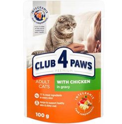 Comida húmeda para Gatos SYNTEZA Club4 Cat Sasz.100G Pollo Adulto En Una Salsa