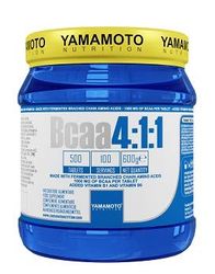 YAMAMOTO NUTRITION BCAA 4:1:1 500 Compresse, Integratore Alimentare di Aminoacidi Ramificati Fermentati con Vitamina B1 e B6, Integratore per Sportivi